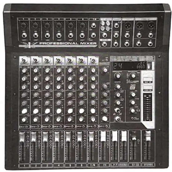 boytone BT-88MX 9 Channel Professional Sound Mixer