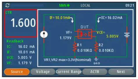 PICOTEST J2200A Optocoupler CTR Module - M3522A Operation