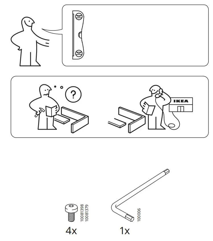 IKEA SYMFONISK Shelf with Wireless Charger Instruction Manual - Contact Customer Care