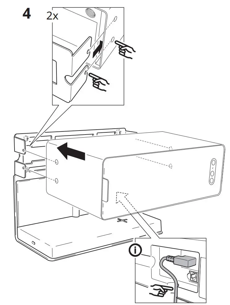 IKEA SYMFONISK Shelf with Wireless Charger Instruction Manual - Installation