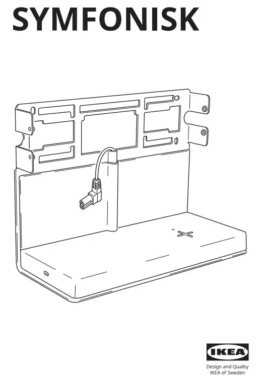 IKEA SYMFONISK Shelf with Wireless Charger Instruction Manual