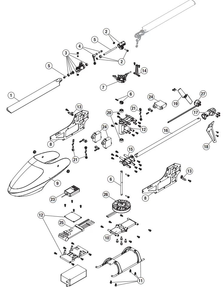 BLADE BLH7050 Infusion 180 Smart BNF Basic Electric Helicopter - 17