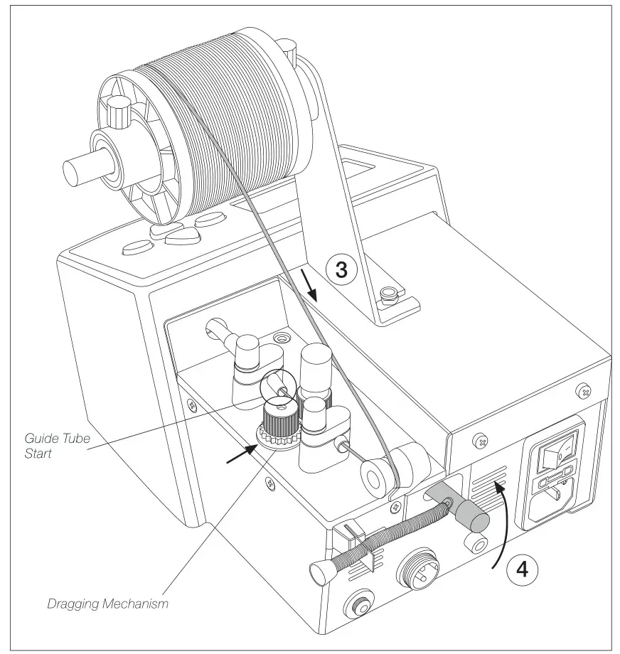 JBC AL-9A 100V Auto-Feed Soldering Station - Close the dragging mechanism moving the lever upwards