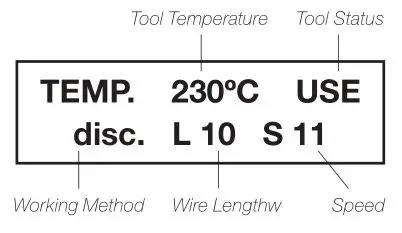 JBC AL-9A 100V Auto-Feed Soldering Station - Control Screen
