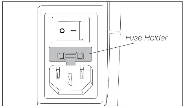 JBC AL-9A 100V Auto-Feed Soldering Station - Pull off the fuse holder and remove