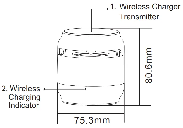 Shenzhen Doageas Technology B86 Bluetooth Speaker with Wireless Charger - fig1