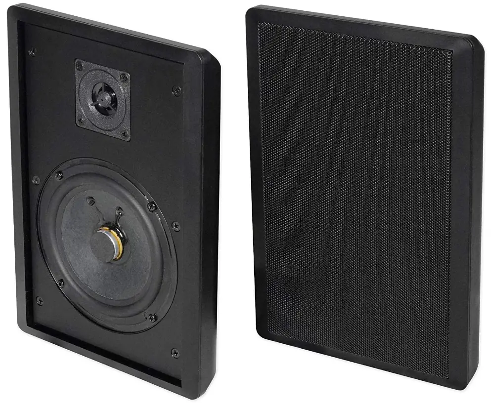 Pair-Rockville-Rock-Slim-70B-Black-5.25-70V-Commercial-Restaurant-Wall-Speakers-imgg