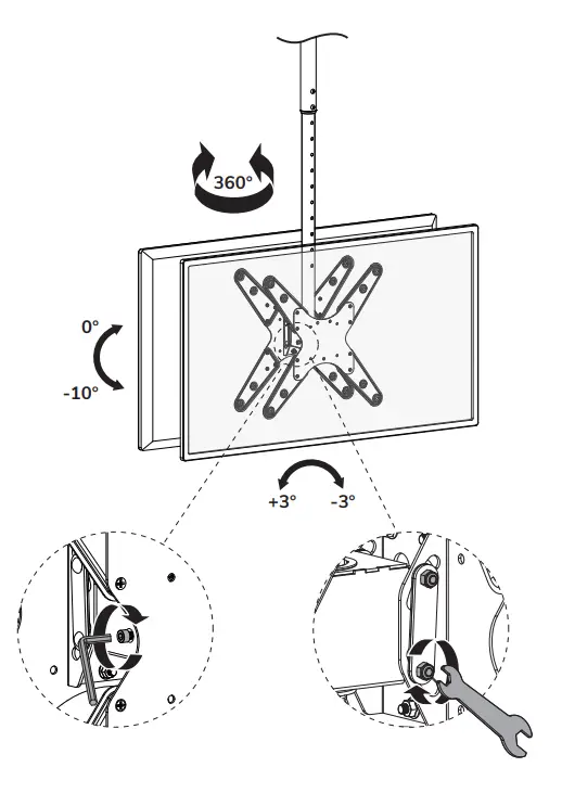 Neomounts-FPMA-C340D-BLACK-Monitor-ceiling-mount-fig-11