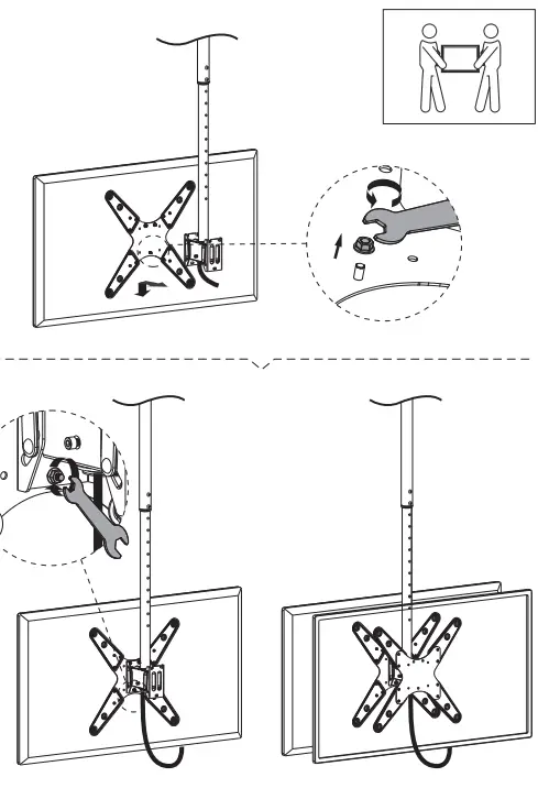 Neomounts-FPMA-C340D-BLACK-Monitor-ceiling-mount-fig-12