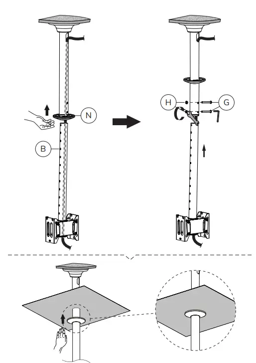 Neomounts-FPMA-C340D-BLACK-Monitor-ceiling-mount-fig-6
