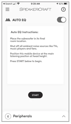 SPEAKERCRAFT HRSi Subwoofer - Using Auto EQ