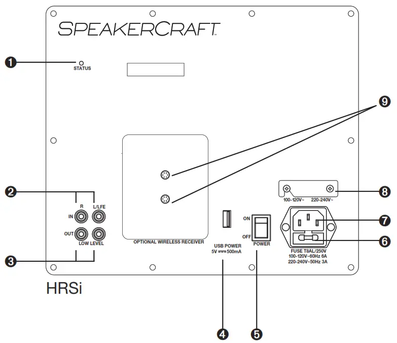 SPEAKERCRAFT HRSi Subwoofer - panel feature