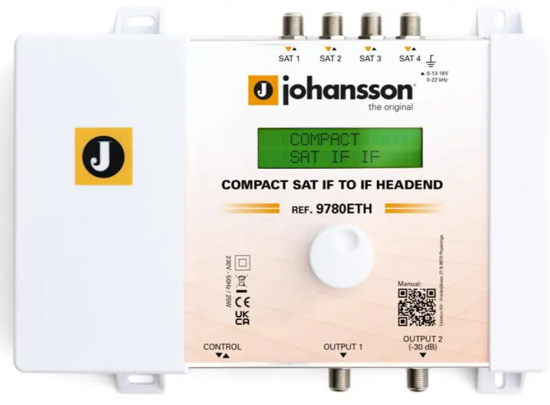 johansson-9780ETH-Compact-Sat-IF-TO-IF-Headend-with-Ethernet-Access-PRODUCT