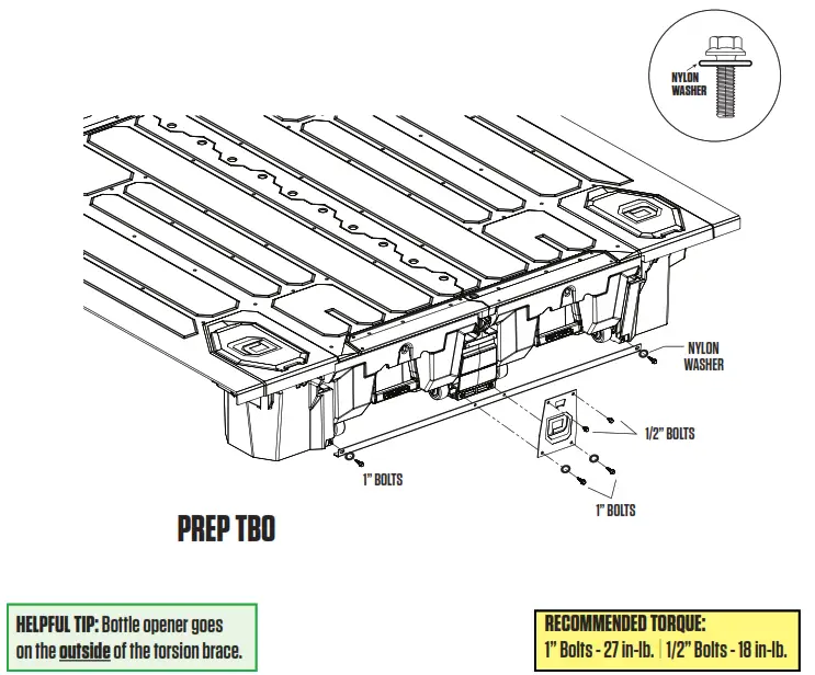 DECKED DR4 DODGE RAM 1500 Bed Length Storage System - HANDLE center