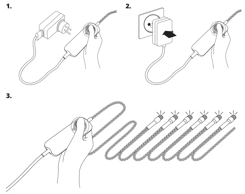 TWS600STP-GUS GENERATION II Smart Light String 600 LED RGB reset