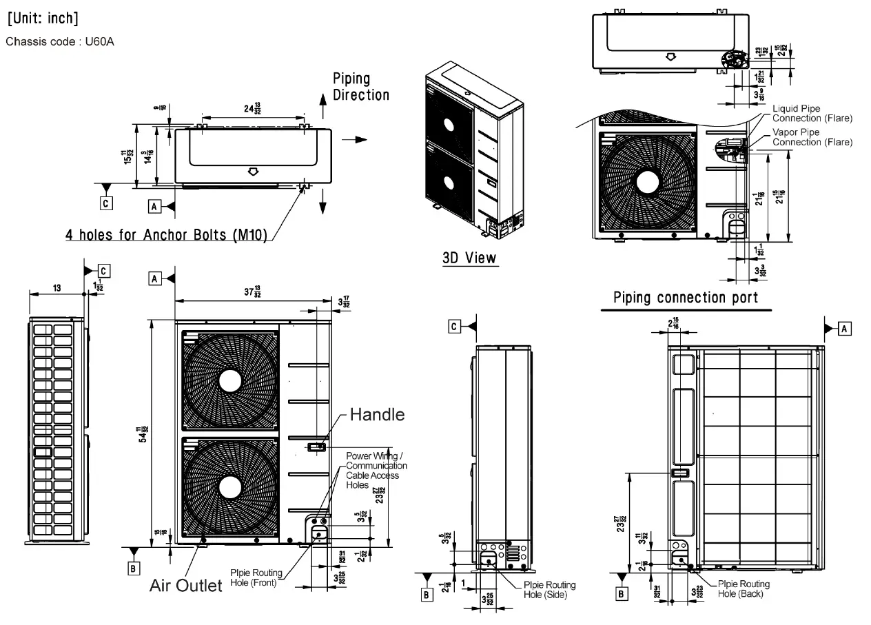 LG LMU541HV Multi F MAX Outdoor 4.5 Ton Heat fig 1