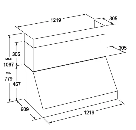 FULGOR MILANO 482 TC X 48 Inch Wall Hood 4