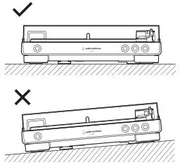 Automatic Wireless Turntable AT-LP60XBT - Installing the turntable