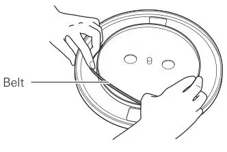 Automatic Wireless Turntable AT-LP60XBT - Place the new belt around the inner circle