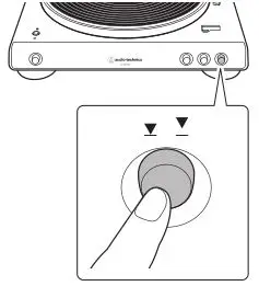 Automatic Wireless Turntable AT-LP60XBT - Press the tonearm lift button 2