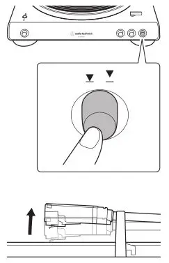 Automatic Wireless Turntable AT-LP60XBT - Press the tonearm lift button