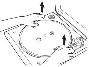 Automatic Wireless Turntable AT-LP60XBT - Remove the platter