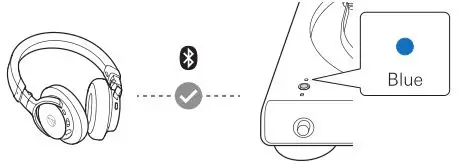 Automatic Wireless Turntable AT-LP60XBT - When pairing is complete, the indicator LED lights in blue