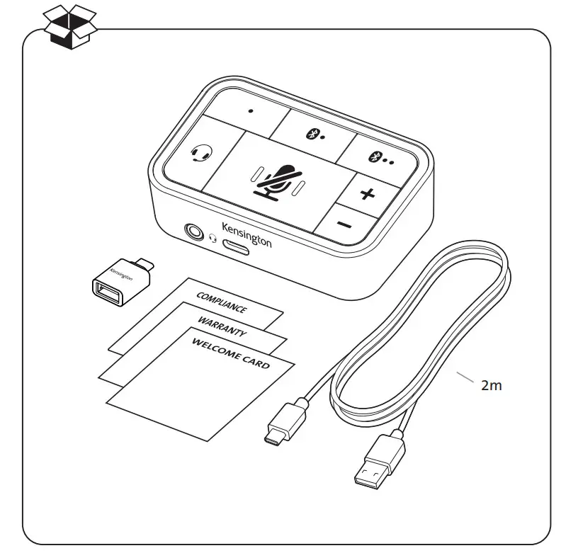 Kensington K83300WW Universal 3-in-1 Pro Audio Headset Switch