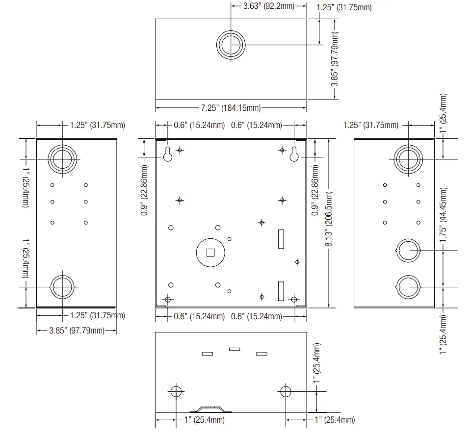 ALTV248ULCBMI CCTV Power Supply Dimension