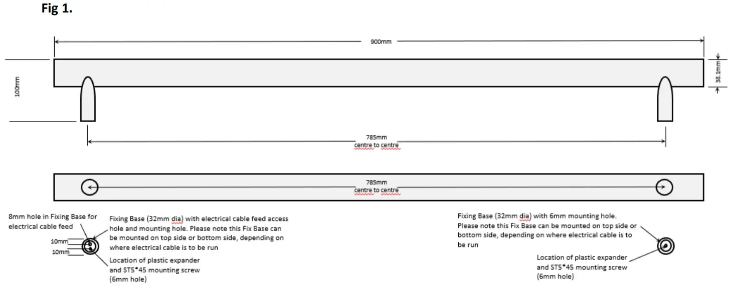 COLDBUSTER HTW 1RVR Single Rail Vertical Heated Towel Warmer Round Bar - Figure 2