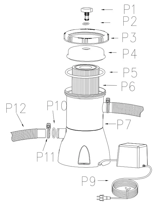 avenli 29P414DE 16 HP Above Ground Pool Filter Pump - Fig