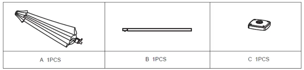GAINSBOROUGH H320 Solar Light Up Parasol - PARTS