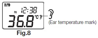 Ear temperature mark