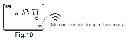 Material surface temperature mark