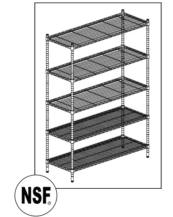HDX HD184872-DDCPS Dual Duty 5 Shelf Storage Unit