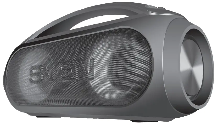 SVEN PS 380 Portable Speaker System with Bluetooth and FM Radio -