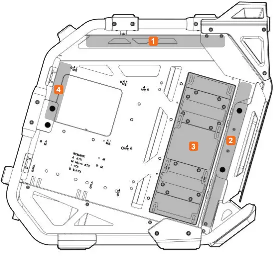 COUGAR CRATUS Mid Tower Case - COOLING RADIATORS