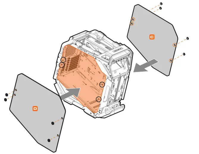 COUGAR CRATUS Mid Tower Case - SIDE PANELS