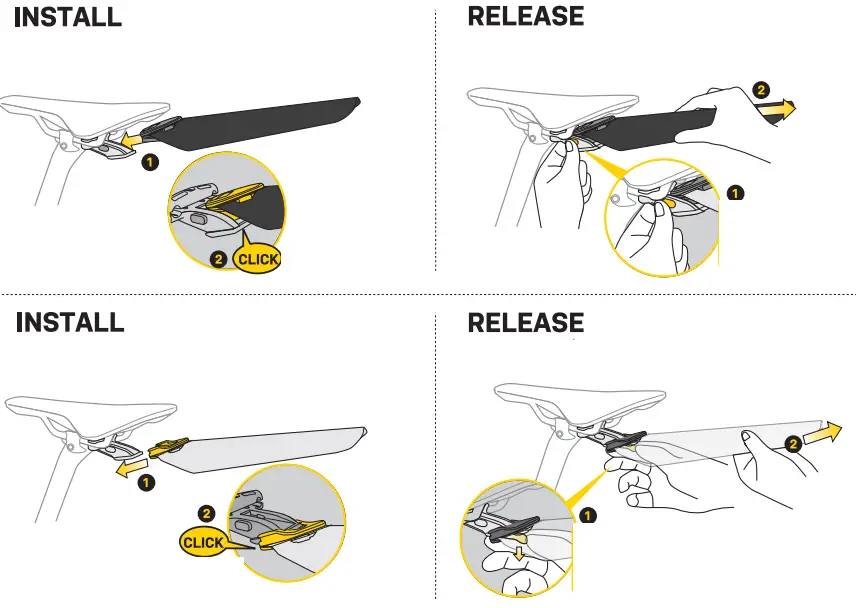 TOPEAK TDF-FFD Flashfender DF Deluxe Durable Polypropylene Fender 4