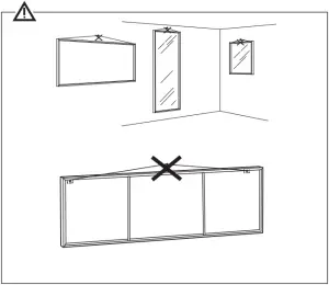 IKEA NISSEDAL Mirror - Caution