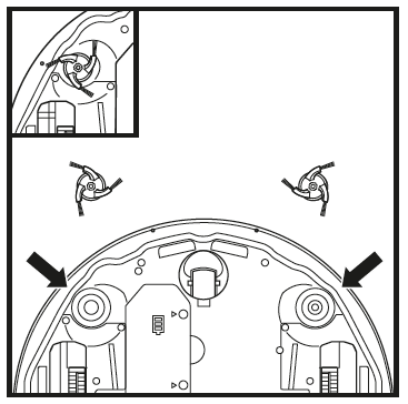 INSTALLING THE SIDE BRUSHES