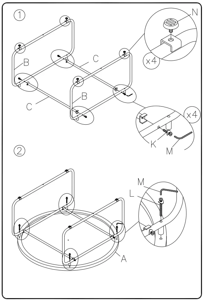ASHLEY T006-13 Occasional Table Set fig 2