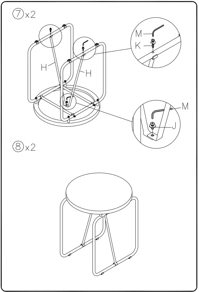 ASHLEY T006-13 Occasional Table Set fig 5