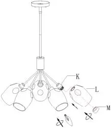 ZEVNI A04586 Chasel 23 Inch Wide Gold 10