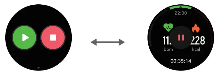 VF RWATCH3 V fitness Smart Fitness Watch - Pause Workout