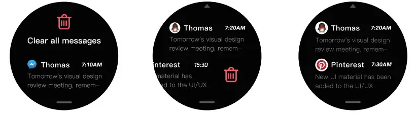 VF RWATCH3 V fitness Smart Fitness Watch - Slide down