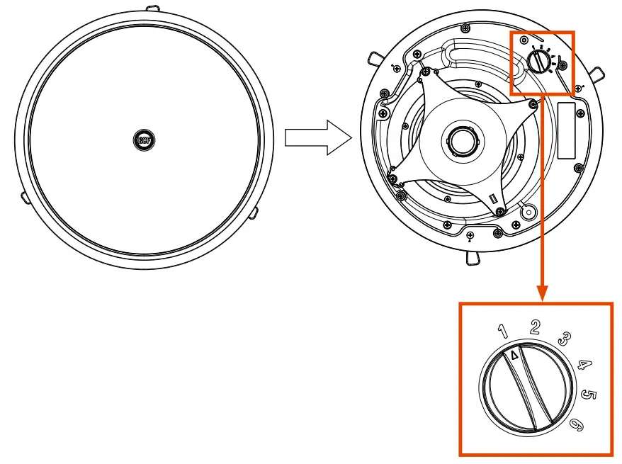 RCF CMR 50T W Two Way Ceiling Monitor Speaker - Figure 1