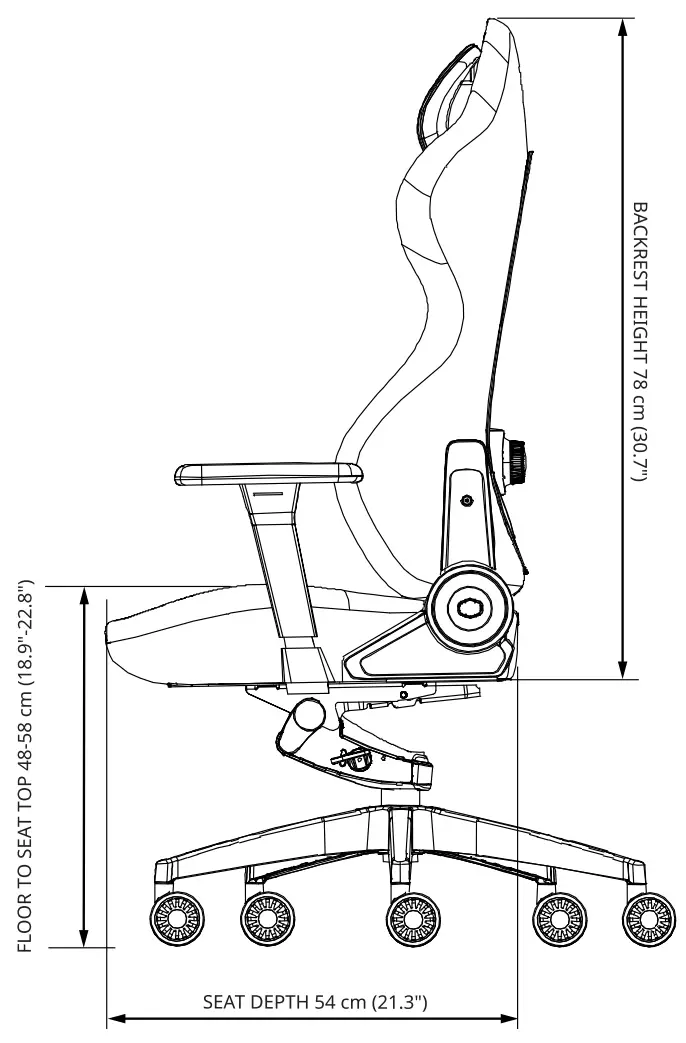 Hybrid 1 Cooler Master Gaming Chair - fig4