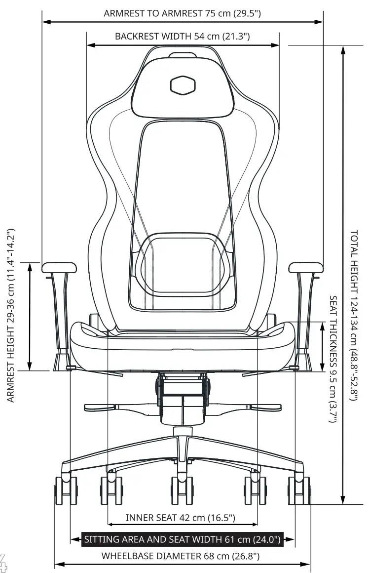 Hybrid 1 Cooler Master Gaming Chair - fig5