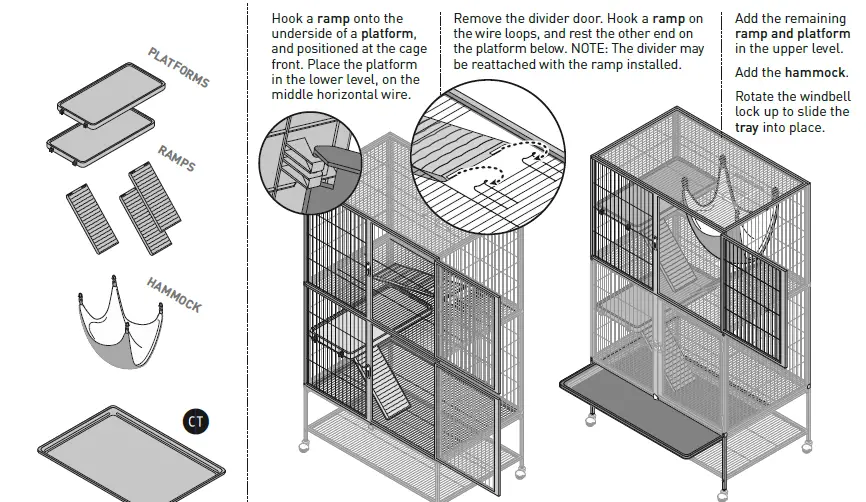 Prevue Hendryx 58502 Ferret Stack Two Story 12